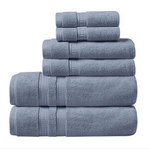 100% Cotton Feather Touch Antimicrobial Towel 6 Piece Set